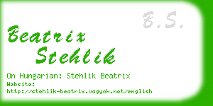 beatrix stehlik business card
